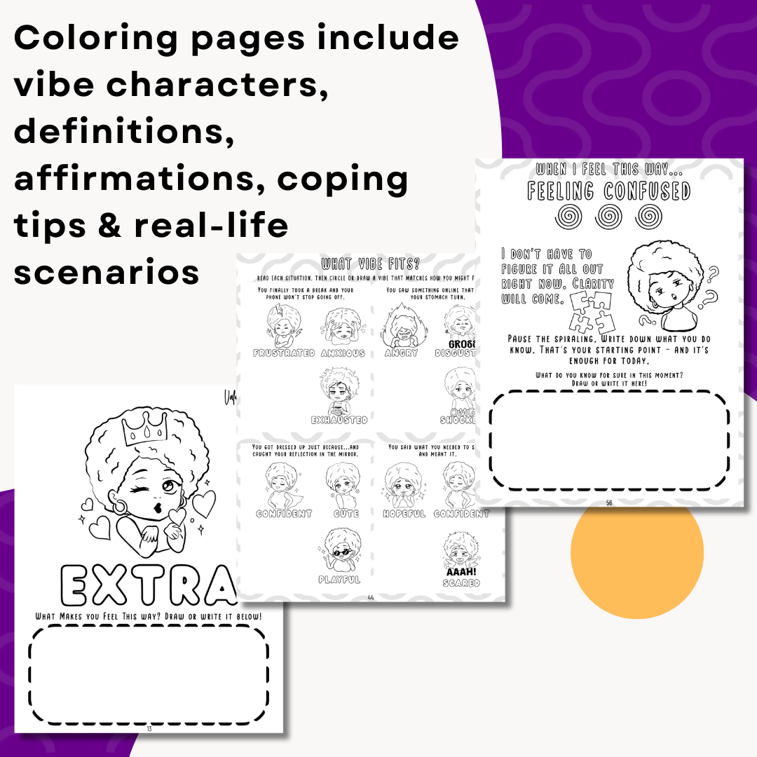 Color Your Vibes Downloadable & Printable Coloring & Activity Book - Female