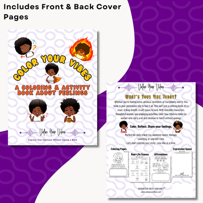 Color Your Vibes Downloadable & Printable Coloring & Activity Book - Female