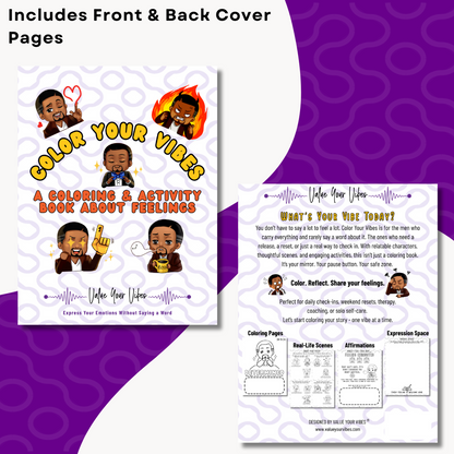 Color Your Vibes Downloadable & Printable Coloring & Activity Book - Male