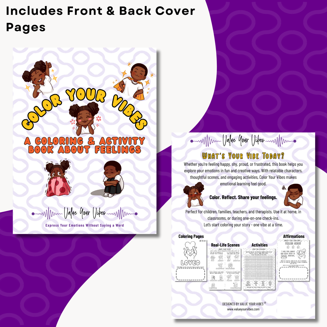 Color Your Vibes Downloadable & Printable Coloring & Activity Book - Child