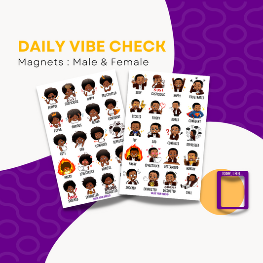 Daily Vibe Check Magnet Bundle (Set of 2 - Male & Female)