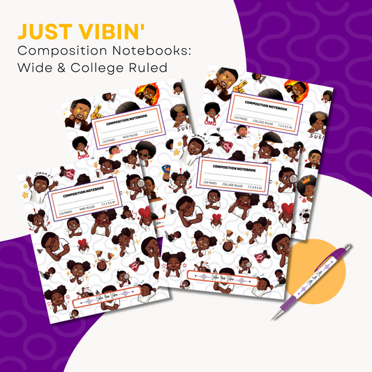 Just Vibin' Composition Notebook