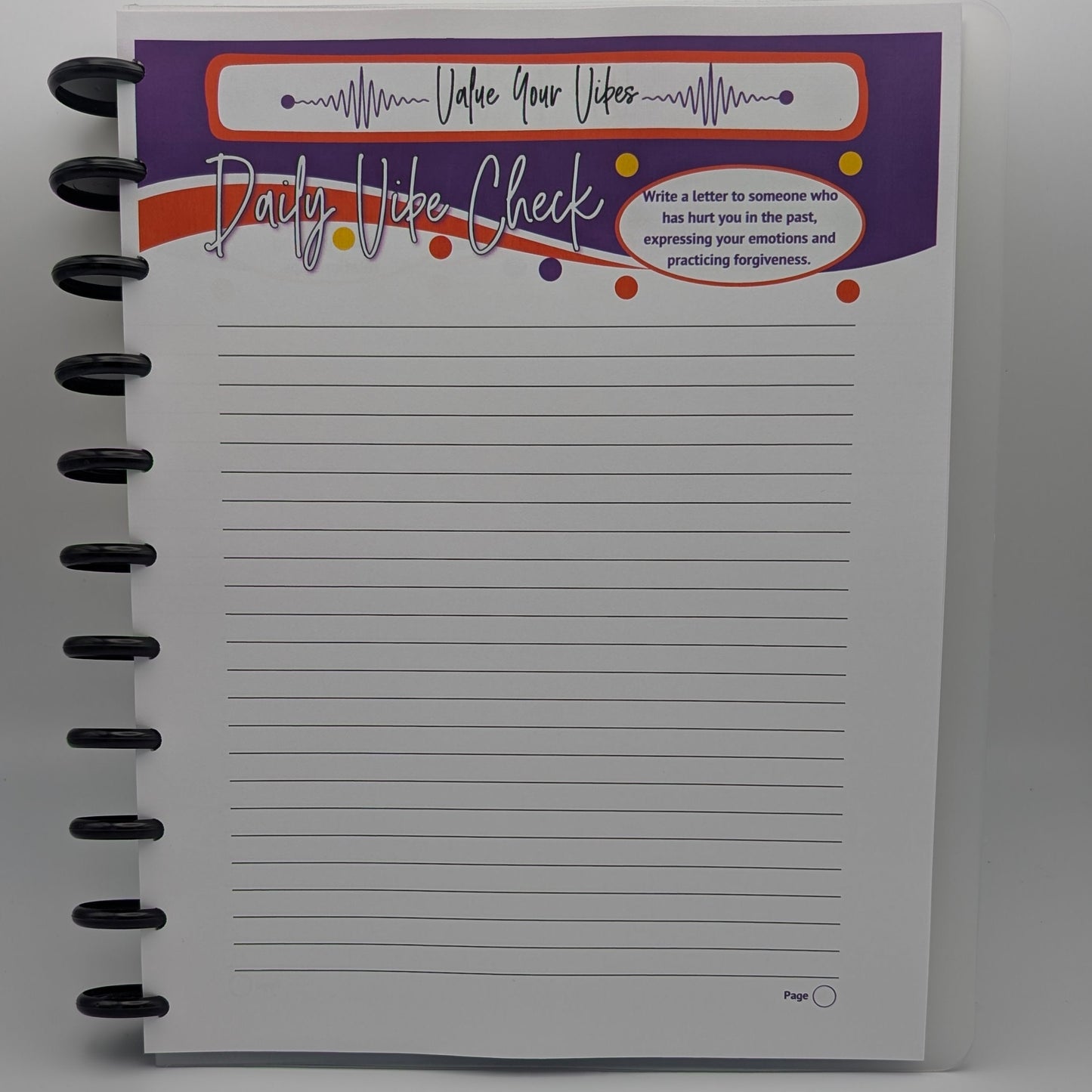 Daily Vibe Check Tracker Journal