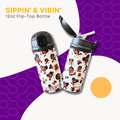 Sippin' & Vibin' Flip-Top Bottle