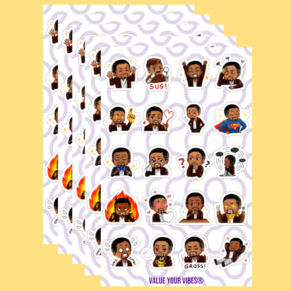 Just Vibin' Stickers - 5-Sheet Pack