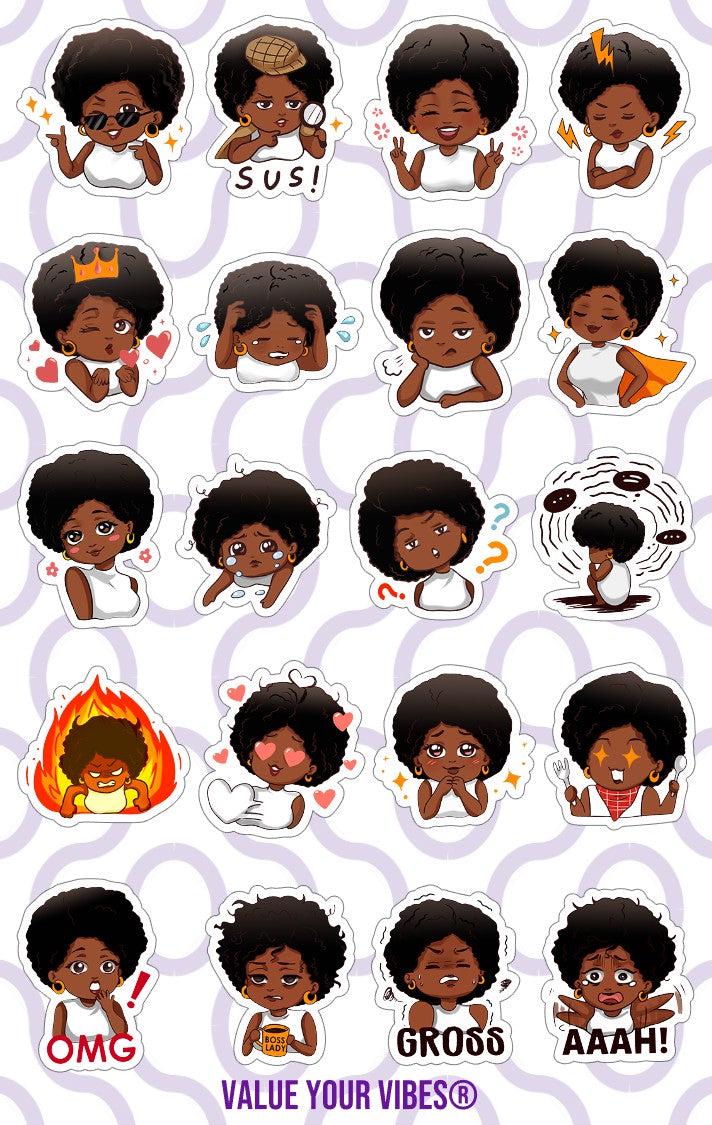 Just Vibin' Stickers - 5-Sheet Pack