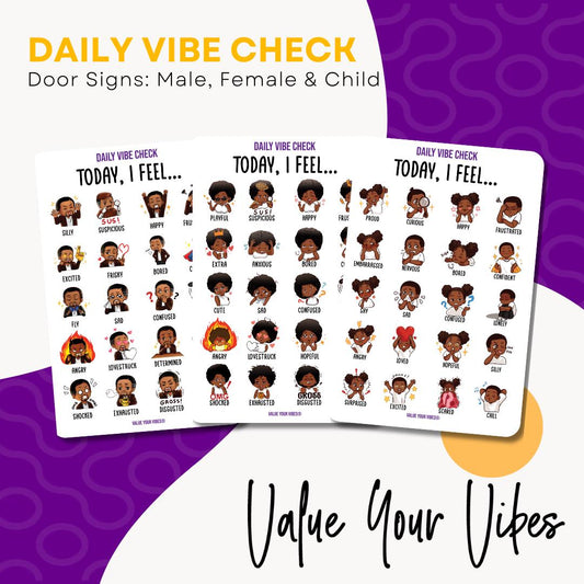 Daily Vibe Check Dry Erase Door Sign