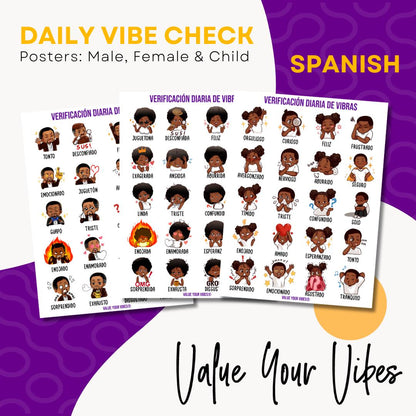 Daily Vibe Check Dry Erase Door Sign [SPANISH]