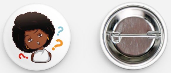 Value Your Vibes - Black Emotions and Feelings Chart Button Pin - Just Vibin' Button Pin