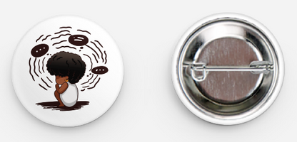 Value Your Vibes - Black Emotions and Feelings Chart Button Pin - Just Vibin' Button Pin