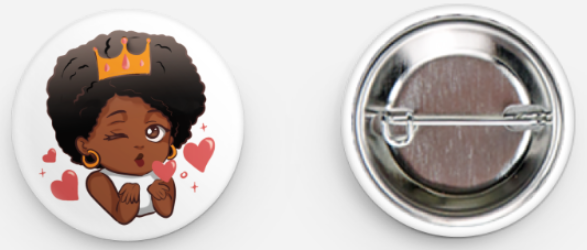 Value Your Vibes - Black Emotions and Feelings Chart Button Pin - Just Vibin' Button Pin