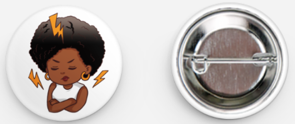 Value Your Vibes - Black Emotions and Feelings Chart Button Pin - Just Vibin' Button Pin