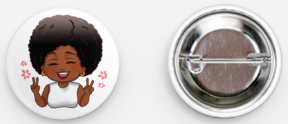 Value Your Vibes - Black Emotions and Feelings Chart Button Pin - Just Vibin' Button Pin