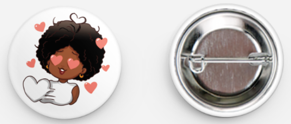 Value Your Vibes - Black Emotions and Feelings Chart Button Pin - Just Vibin' Button Pin