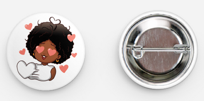 Value Your Vibes - Black Emotions and Feelings Chart Button Pin - Just Vibin' Button Pin