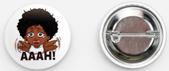 Value Your Vibes - Black Emotions and Feelings Chart Button Pin - Just Vibin' Button Pin