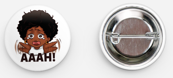 Value Your Vibes - Black Emotions and Feelings Chart Button Pin - Just Vibin' Button Pin