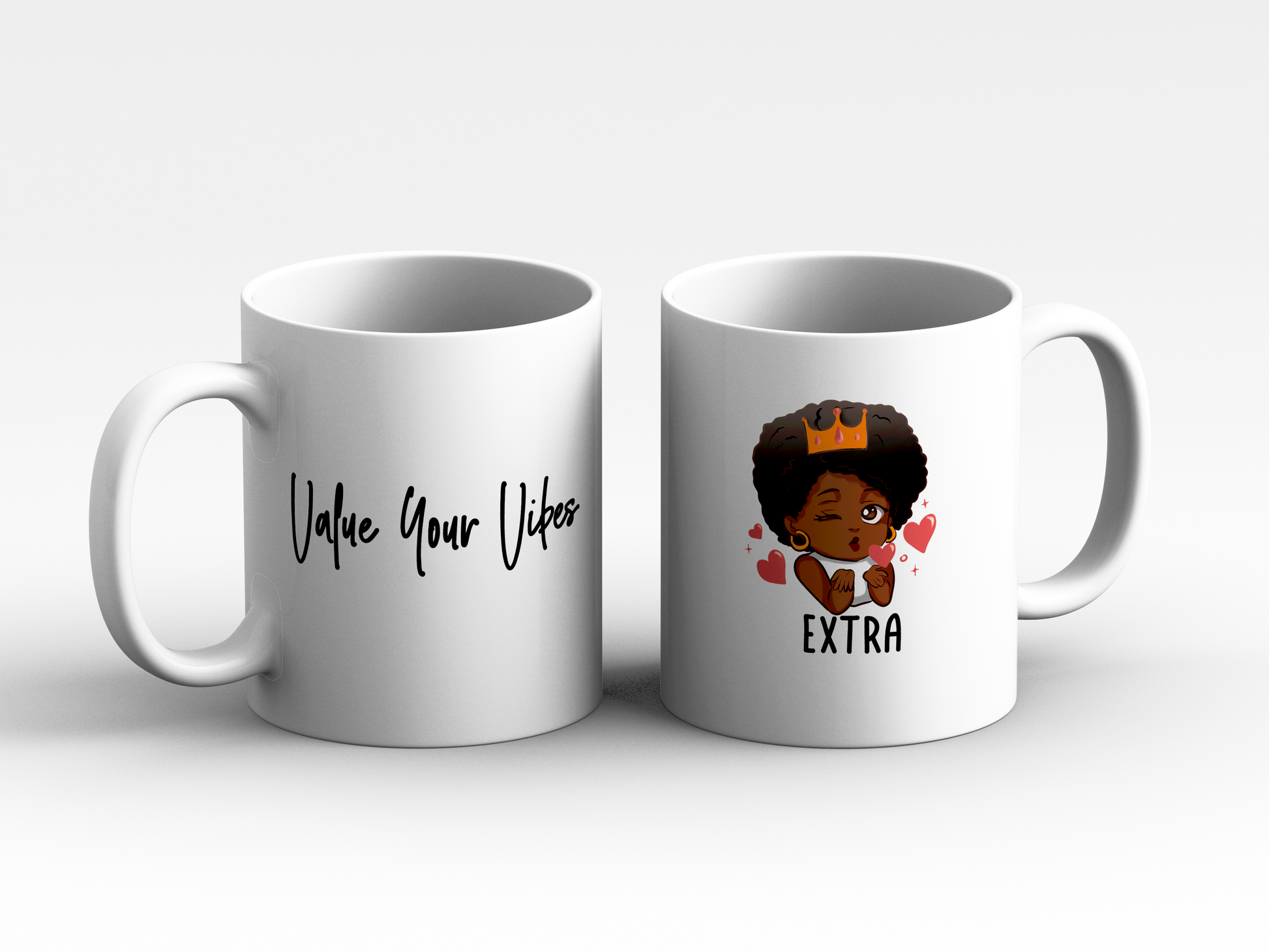 Value Your Vibes - Black Emotions and Feelings Chart Coffee & Tea Mug - Drinkin' & Vibin' Coffee Mug