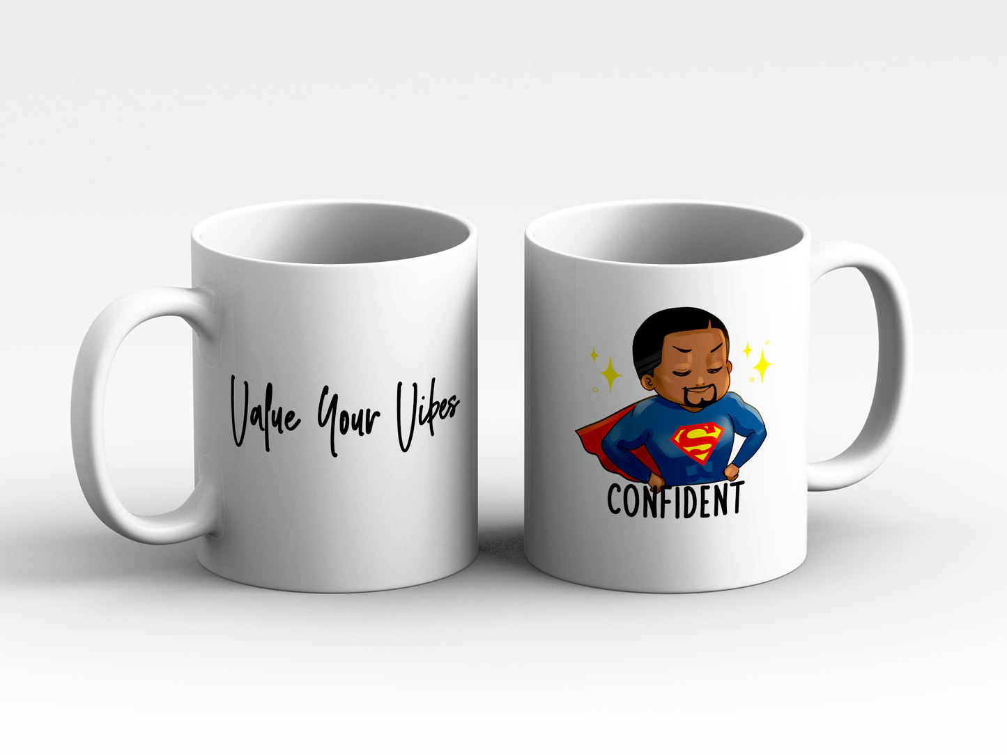 Value Your Vibes - Black Emotions and Feelings Chart Coffee & Tea Mug - Drinkin' & Vibin' Coffee Mug